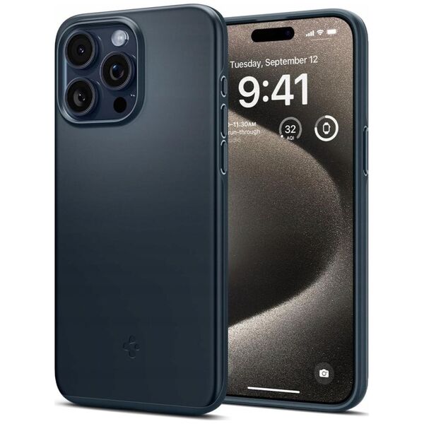 Spigen Spigen Thin Fit Mag iPhone 16 Pro Max Magsafe metal slate ACS07980