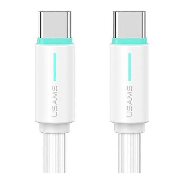 Kabel USB Usams USAMS Kabel USB-C/USB-C 1m SJ734 60W biały/white YU Series SJ734USB02 (US-SJ734)
