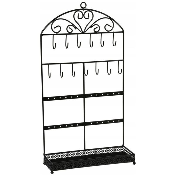 Atmosphera Organizer na biżuterię metalowy, kolor czarny, Atmosphera