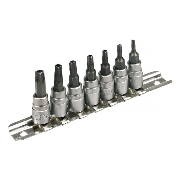 Topex Zestaw nasadek trzpieniowych Torx z otworem 1/4" T10-T40 7szt. (39D378)