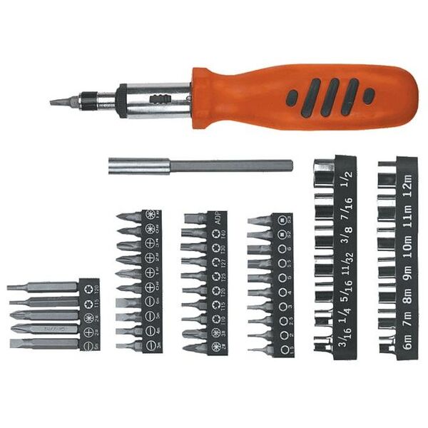 Top Tools Wkrętak z wymiennymi końcówkami 52 części 39D357