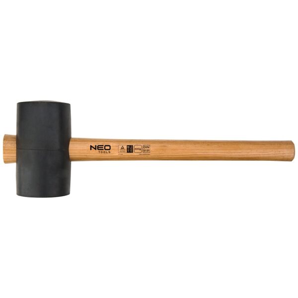 Neo Młotek gumowy rączka drewniana 425g 340mm (25-052)