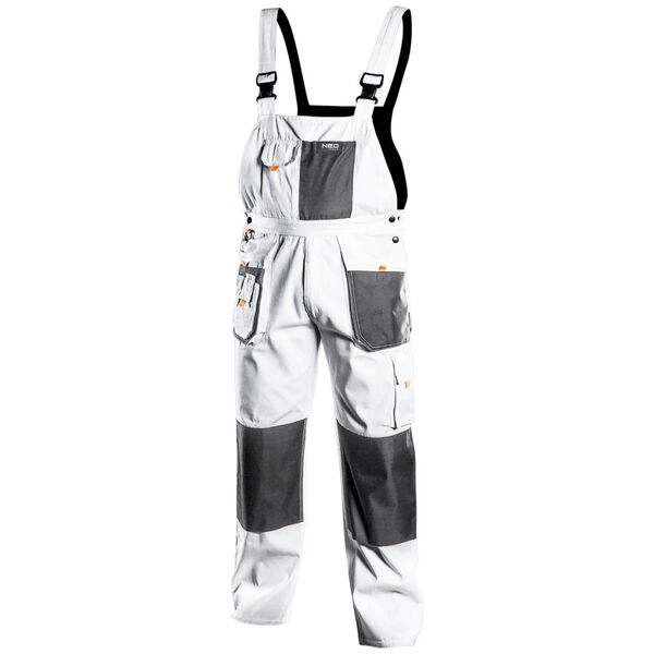 Neo Spodnie robocze na szelkach białe rozmiar LD - 81-140-LD