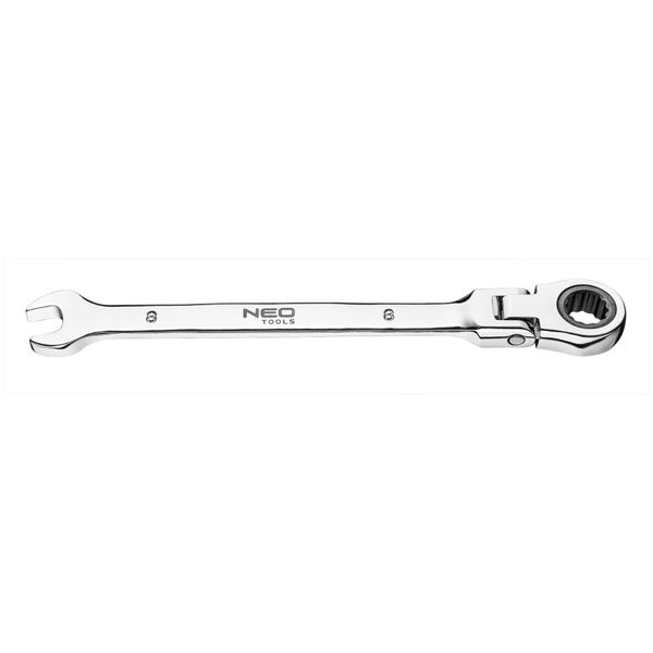 Neo Klucz płasko-oczkowy z grzechotką i przegubem 22mm (09-053)