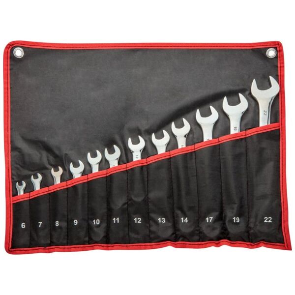 Top Tools Klucze płasko-oczkowe 6-22 mm, zestaw 12 szt. (35D359)