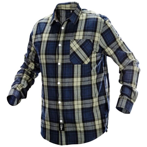 Neo Koszula flanelowa (Koszula flanelowa granatowo-oliwkowo-czarna, rozmiar XL)