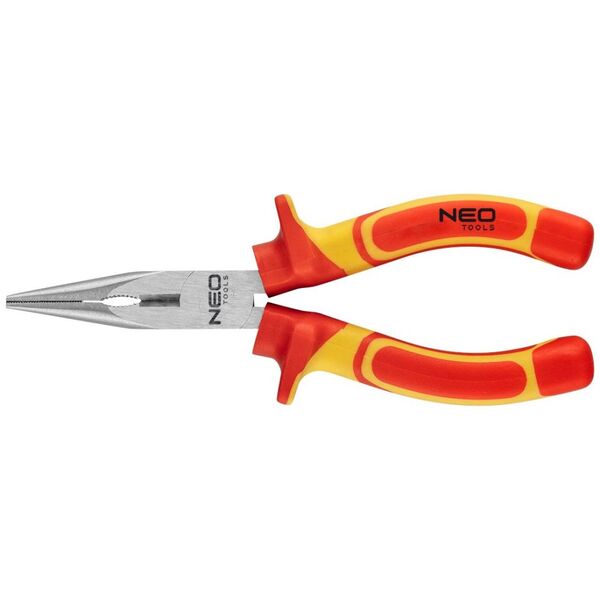 Neo szczypce wydłużone proste 180mm 1000V polerowane (01-224)