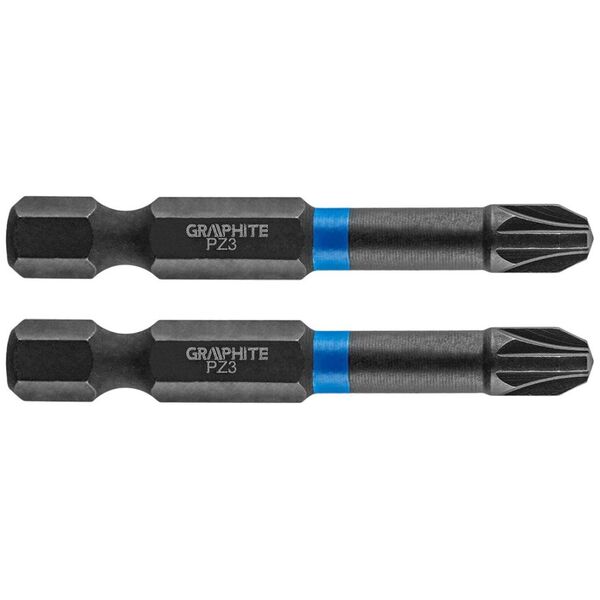 Graphite Końcówka wkrętakowa (Bity udarowe PZ3 x 50 mm, 2 szt.)