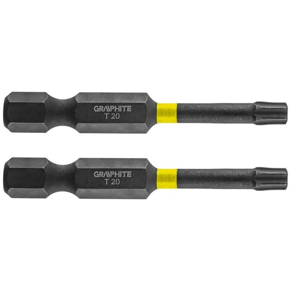 Graphite Końcówka wkrętakowa (Bity udarowe TX20 x 50 mm, 2 szt.)
