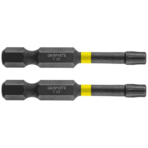 Graphite Końcówka wkrętakowa (Bity udarowe TX25 x 50 mm, 2 szt.)
