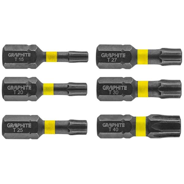 Graphite BITY UDAROWE TX10/15/20/25/30/40 X 25 MM 6 SZT. 56H541 GRAPHITE
