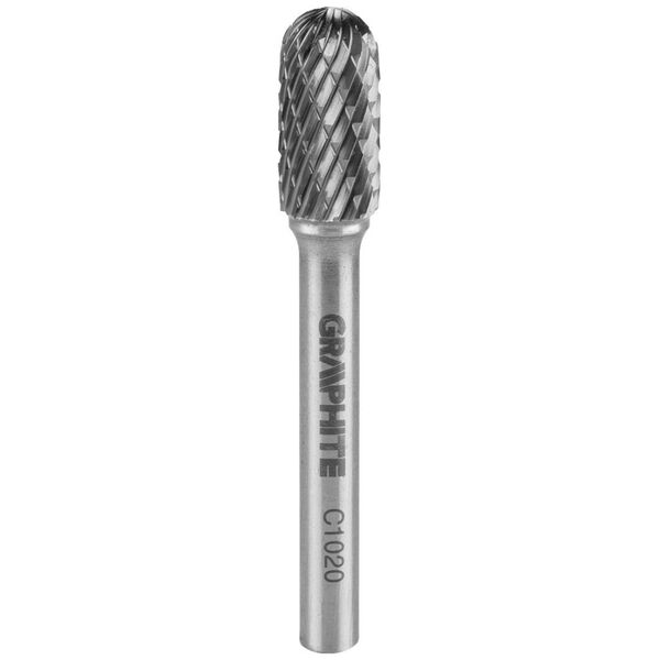 Graphite Frez do metalu (Frez do metalu HM, typ C (walcowy zaokrąglony), 10 x 20 mm, trzpień 6 x 45 mm)