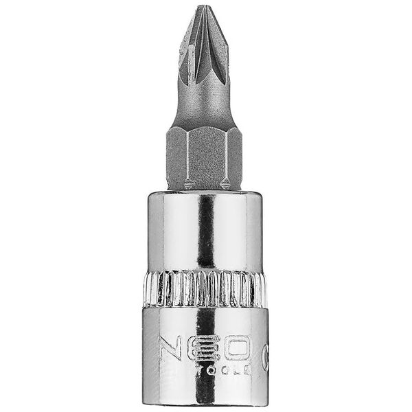 Neo Końcówka wkrętakowa PZ1 na nasadce 1/4", krótka, 37 mm