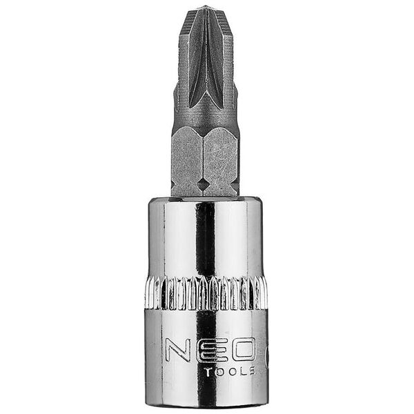 Neo Końcówka wkrętakowa PZ3 na nasadce 1/4", krótka, 37 mm