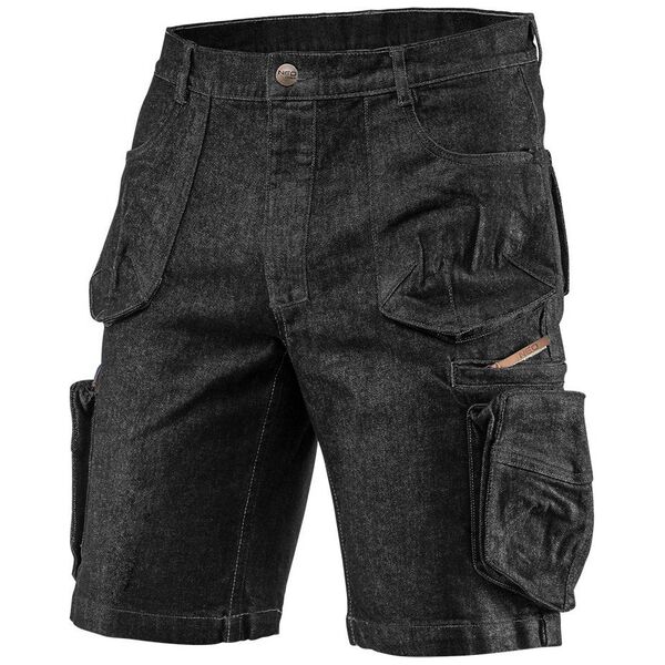 Neo Krótkie spodenki robocze DENIM, czarne, rozmiar XXL
