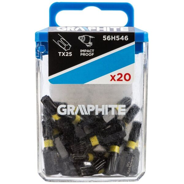 Graphite Bity udarowe TX25 x 25 mm, 20 szt.