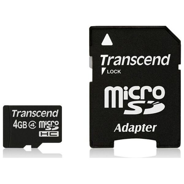 Karta Transcend TS4GUSDHC4 MicroSDHC 4 GB Class 4  (TS4GUSDHC4)