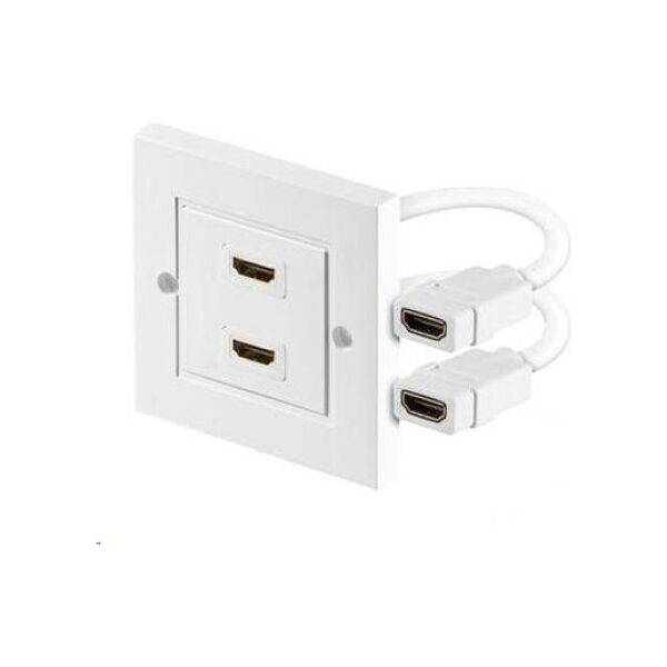 PremiumCord Panel 2x HDMI żeńskie, biały (kphdmz02)