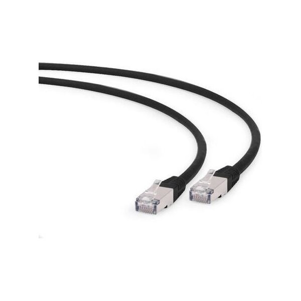 Gembird RJ-45/RJ-45 kat.6a S/FTP Czarny 0.5m (PP6A-LSZHCU-BK-0.5M)