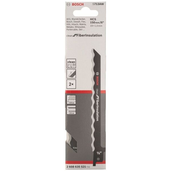 Bosch Bosch Brzeszczot FiberInsulation S 713 AW 2 szt.