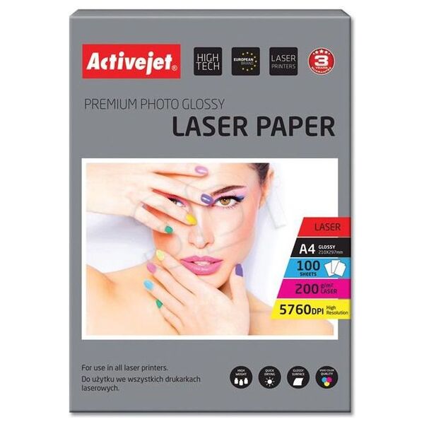 Activejet Papier fotograficzny do drukarki A4 (AP4-200G100L)