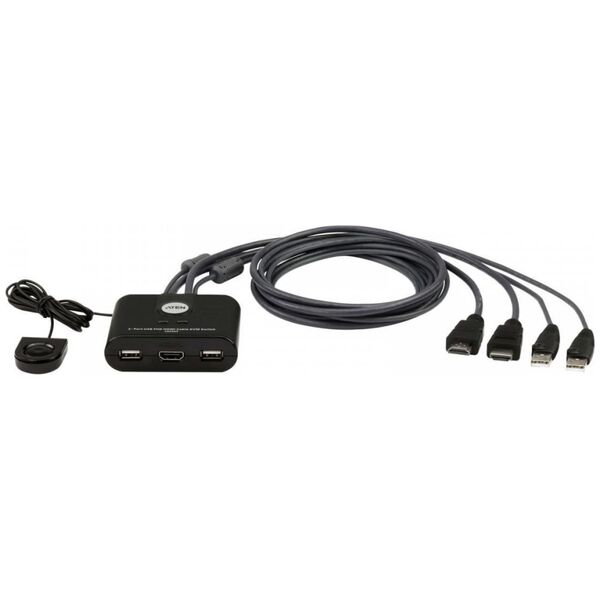 Przełącznik Aten Przełšcznik 2 portowy USB VGA FHD HDMI KVM Switch (CS22HF-AT) - NUATNKV2PCS22HF