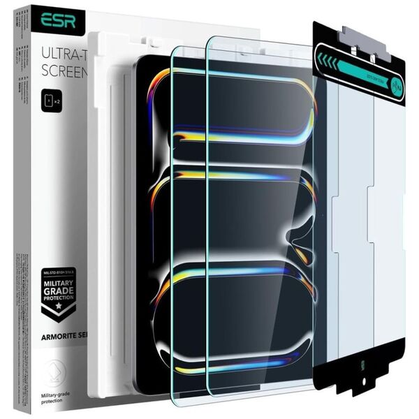 ESR SZKŁO HARTOWANE ESR ARMORITE 2-PACK IPAD PRO 11 5 / 2024 CLEAR
