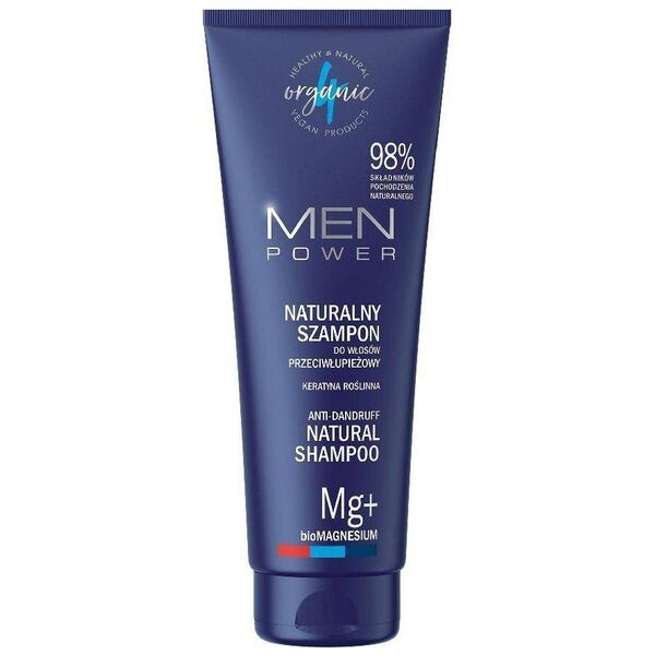 4organic Men Power naturalny przeciwłupieżowy szampon do włosów 250ml
