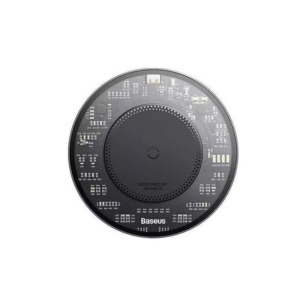 Ładowarka Baseus Bezprzewodowa ładowarka indukcyjna Baseus Simple 2, 15W z kable USB-C do USB-C (czarna)