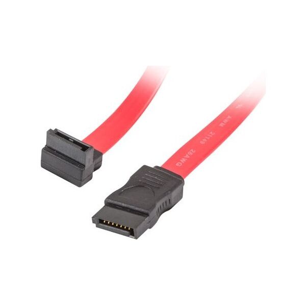 Lanberg SATA - SATA, 0.5m, Czerwony (CA-SASA-12CU-0050-R)