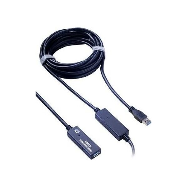 Kabel USB PremiumCord USB-A - USB-A 10 m Czarny (ku3rep10)