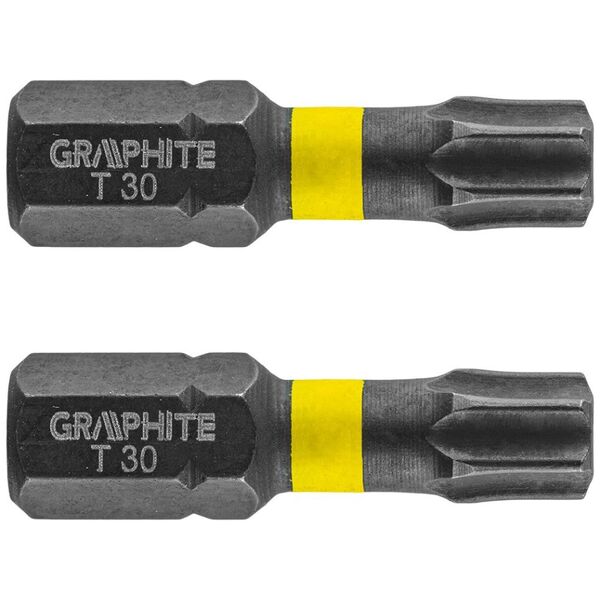 Graphite Końcówka wkrętakowa (Bity udarowe TX30 x 25 mm, 2 szt.)