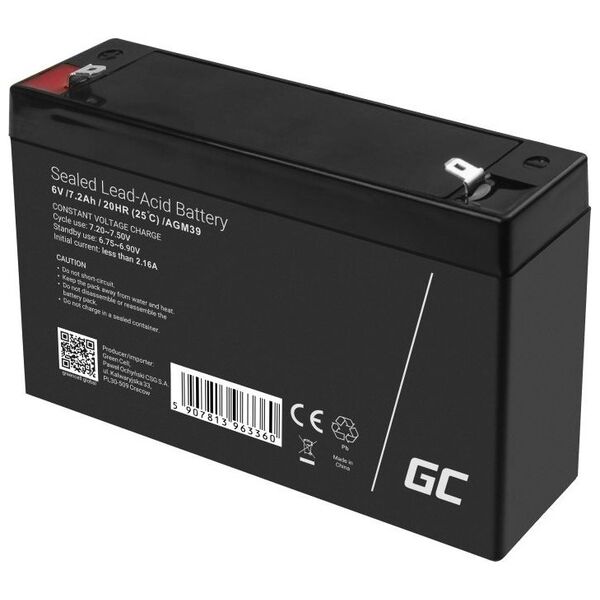 Green Cell Akumulator 6V/7.2Ah (AGM39)