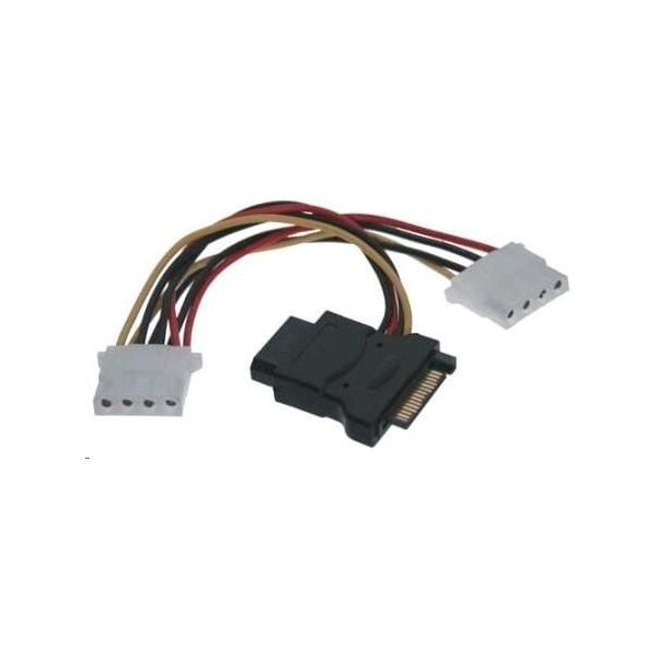 PremiumCord SATA 15-pin - Molex x3, 0.16m, Wielokolorowy (kfsa-9)