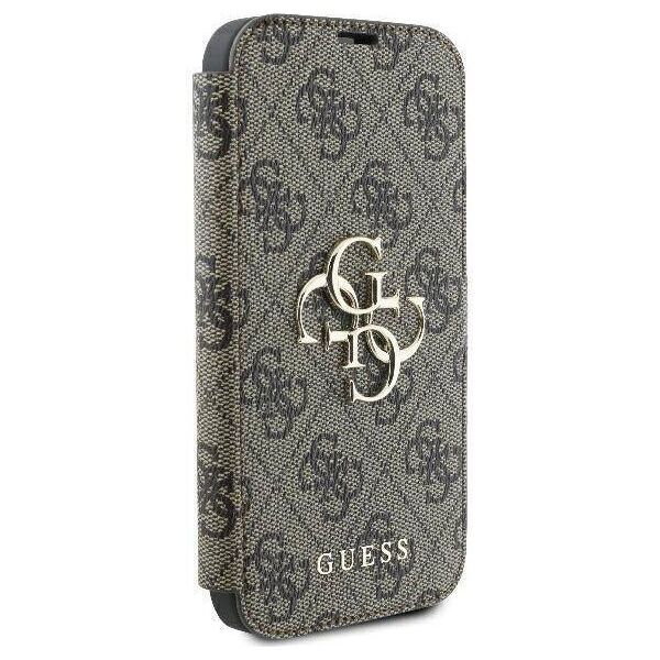 Original Case IPHONE 16 PLUS Guess Book 4G Metal Logo (GUBKP16M4GMGBR) brown 3666339346171