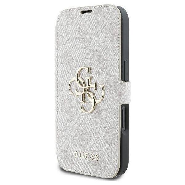 Original Case IPHONE 16 Guess Book 4G Metal Logo (GUBKP16S4GMGPI) pink 3666339346225