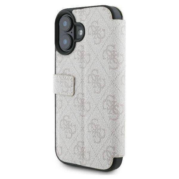 Original Case IPHONE 16 Guess Book 4G Metal Logo (GUBKP16S4GMGPI) pink 3666339346225