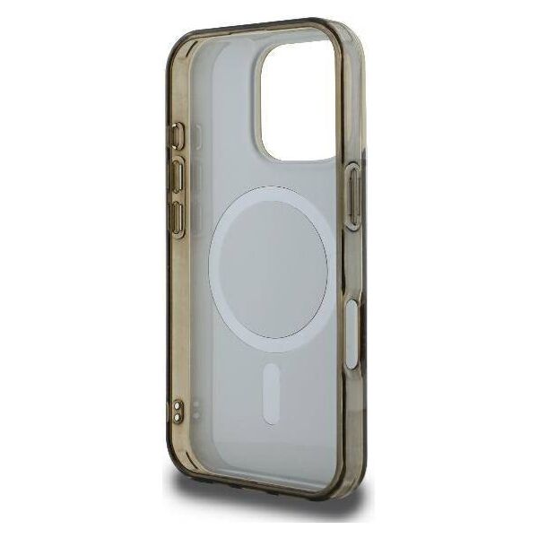 Original Case IPHONE 16 PRO Guess Hardcase IML 4G Background MagSafe (GUHMP16LH4DTEW) brown 3666339301729