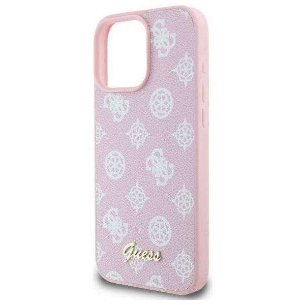 Original Case IPHONE 16 PRO Guess Hardcase Peony Script Logo MagSafe (GUHMP16LPGPYSP) pink 3666339345549