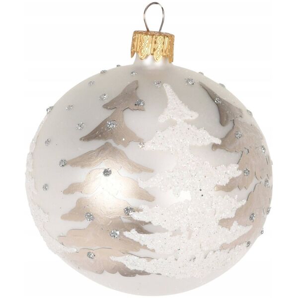 Home Styling Collection Szklana bombka z brokatowy zdobieniem, Ø 10 cm
