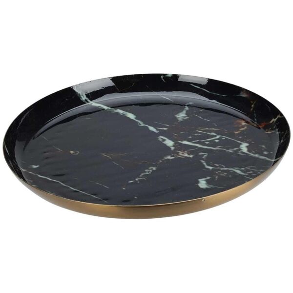 Home Styling Collection Talerz dekoracyjny, czarny marmur, 28 cm