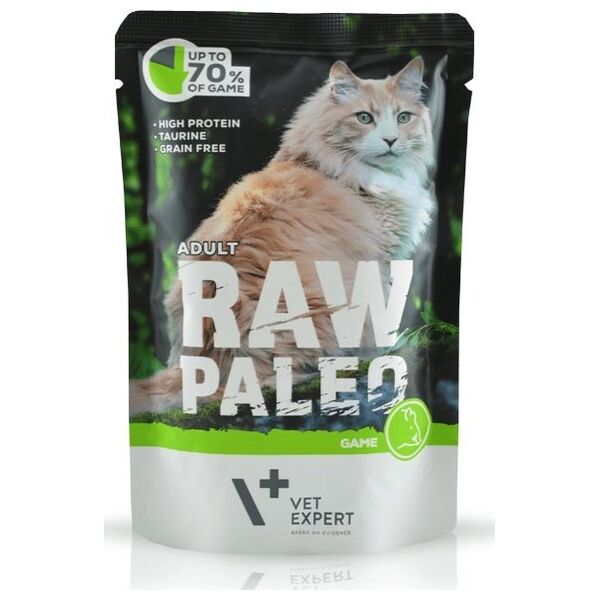 VetExpert VetExpert Raw Paleo adult cat - Dzik saszetka 100g