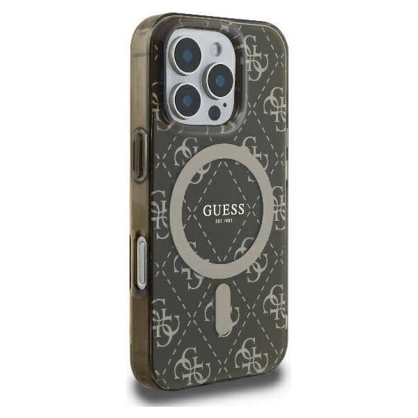Original Case IPHONE 16 PRO MAX Guess Hardcase IML 4G Background MagSafe (GUHMP16XH4DTEW) brown 3666339301736