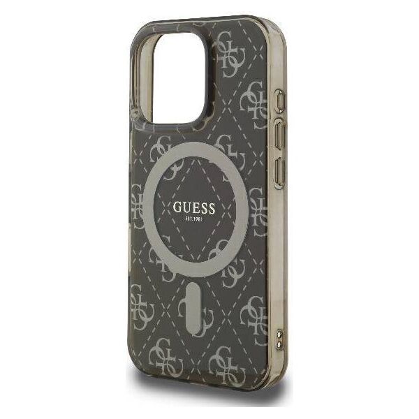 Original Case IPHONE 16 PRO MAX Guess Hardcase IML 4G Background MagSafe (GUHMP16XH4DTEW) brown 3666339301736