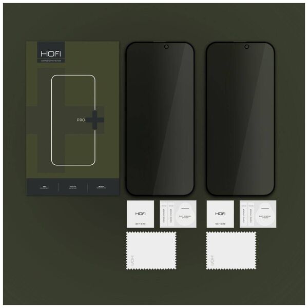 Tempered Glass IPHONE 16 PRO MAX Hofi Anti Spy Glass Pro+ 2-Pack 5906302310890