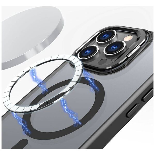 Case IPHONE 16 PRO Tech-Protect MagStand MagSafe Matte black 5906302311323