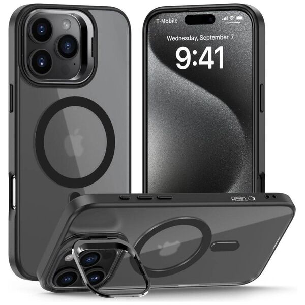 Case IPHONE 16 PRO MAX Tech-Protect MagStand MagSafe Matte black 5906302311330