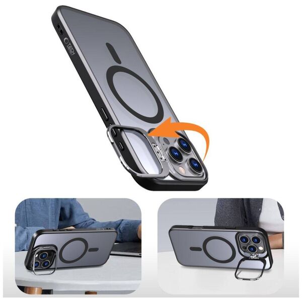Case IPHONE 16 PRO MAX Tech-Protect MagStand MagSafe Matte black 5906302311330
