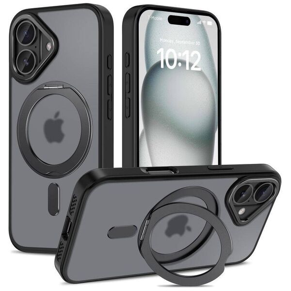 Case IPHONE 16 Tech-Protect MagRing MagSafe Matte black 5906302311545