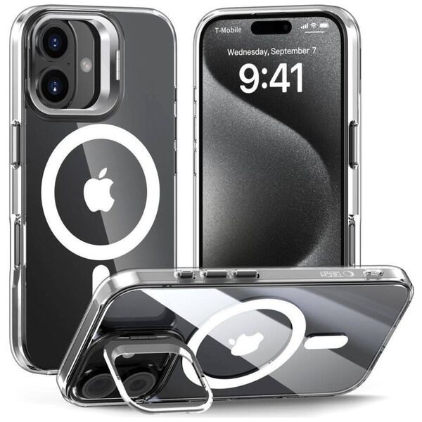 Case IPHONE 16 Tech-Protect MagStand MagSafe Clear transparent 5906302375837